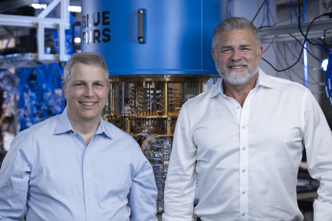Co-founder and Chief Scientist Rob Schoelkopf (left) with CEO and President Ray Smets.